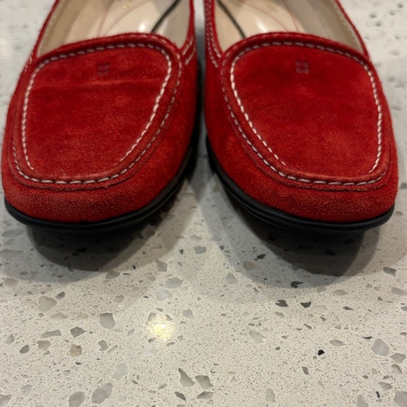 Kate Spade Red Suede 1 inch Heel 6 Medium Like New - Picture 10 of 12